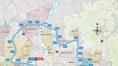 광주 ‘도시철도 2호선 2단계’ 건설공사 노선 확인